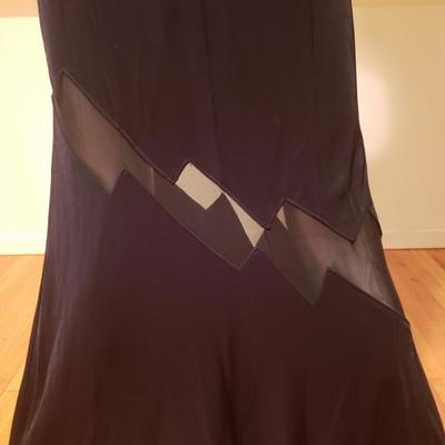 CACHE'  Illusion mermaid gown cutout geometric design Sensual