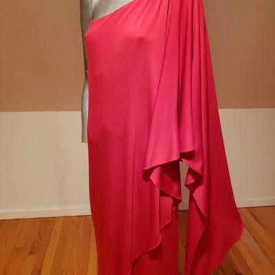 OSCAR De LA RENTA Couture Saks 5th Ave 1970's Grecian Goddess draped Gown  