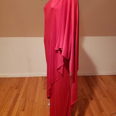 OSCAR De LA RENTA Couture Saks 5th Ave 1970's Grecian Goddess draped Gown  