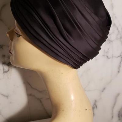 Vtg 1920's Betmar silk shantung hat rhinestone pin 