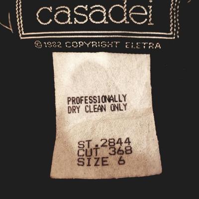 CASADEI 80's signed Avant Garde silver Lame disco draped dress 