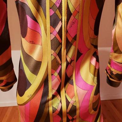 Extremely Rare EMILIO PUCCI 1950's silk dress Florence Italy  Saks 5th Avenue