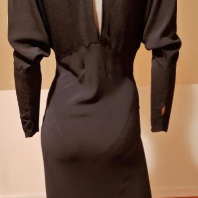 Vtg 1920's formal bias open sleeve gown kick pleats Carol Lombard  