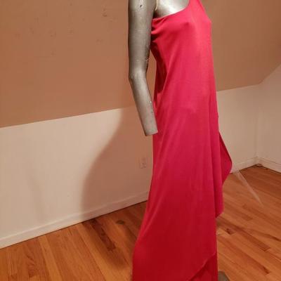OSCAR De LA RENTA Couture Saks 5th Ave 1970's Grecian Goddess draped Gown  