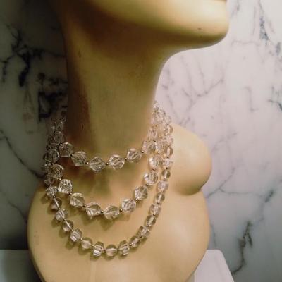 Circa 1940's REAL LUCITE Necklaces One Long one shorter Amazing