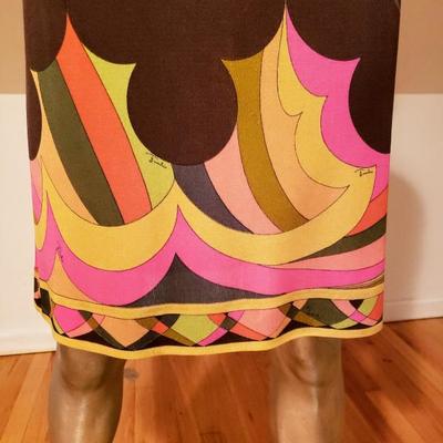 Extremely Rare EMILIO PUCCI 1950's silk dress Florence Italy  Saks 5th Avenue