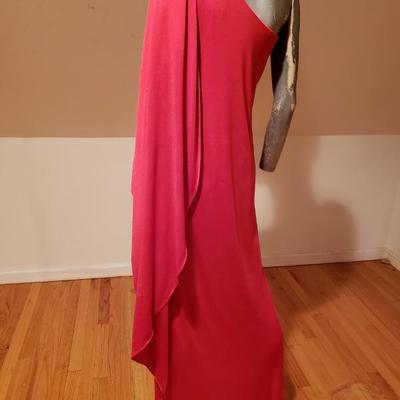 OSCAR De LA RENTA Couture Saks 5th Ave 1970's Grecian Goddess draped Gown  