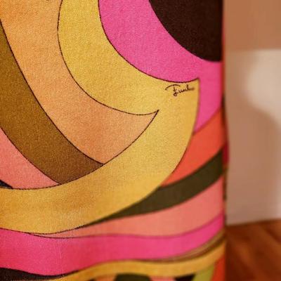 Extremely Rare EMILIO PUCCI 1950's silk dress Florence Italy  Saks 5th Avenue