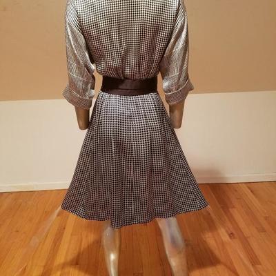 Vtg Christian Dior Couture Numbered silk dress belongs to Nancy Reagan 