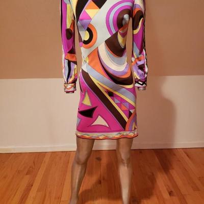 Very Rare EMILIO PUCCI 1960 silk dress Florence Italy Saks 5th Avenue Exclusive