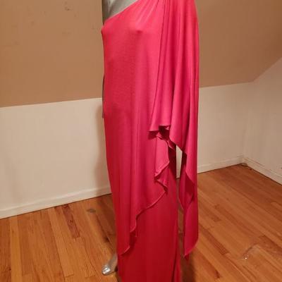OSCAR De LA RENTA Couture Saks 5th Ave 1970's Grecian Goddess draped Gown  