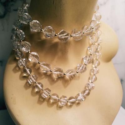 Circa 1940's REAL LUCITE Necklaces One Long one shorter Amazing