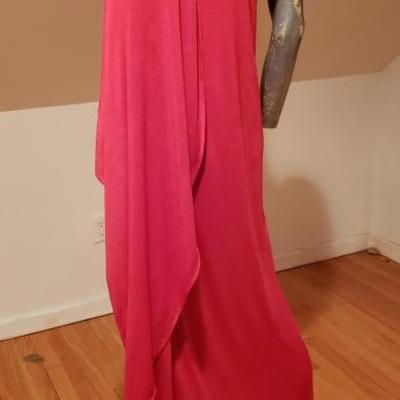 OSCAR De LA RENTA Couture Saks 5th Ave 1970's Grecian Goddess draped Gown  