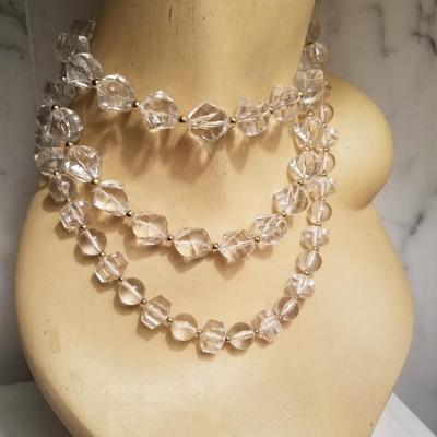 Circa 1940's REAL LUCITE Necklaces One Long one shorter Amazing