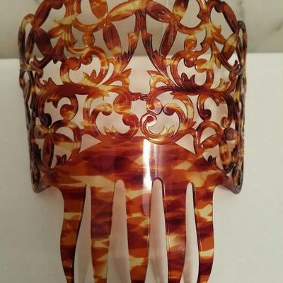 Vtg 1920 very Large Celluloid Mantilla Peineta Hair Comb