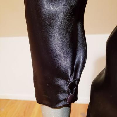 VTG  1920's Satin Evening dress draped amazing details,cut and Tassels