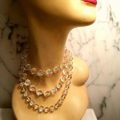 Circa 1940's REAL LUCITE Necklaces One Long one shorter Amazing