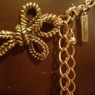 Oscar de la Renta Iconic  signed Modernist link  Belt 18K Gold Plated