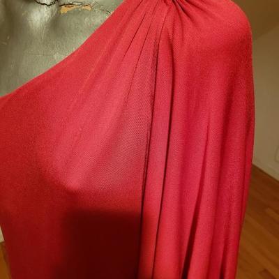 OSCAR De LA RENTA Couture Saks 5th Ave 1970's Grecian Goddess draped Gown  