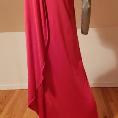 OSCAR De LA RENTA Couture Saks 5th Ave 1970's Grecian Goddess draped Gown  