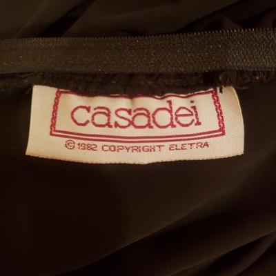 CASADEI 1982 signed silk chiffon illusion beaded cocktail dress