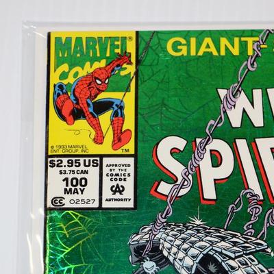 Web Of SPIDER-MAN #100 Holo-grafx Foil Cover c. 1993 Marvel Comics #710-20