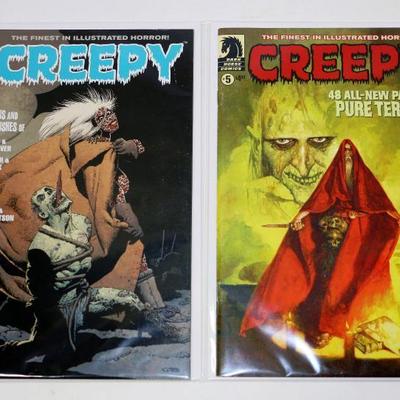 CREEPY #5 #8 Comics Sized Horror Magazines Dark Horse Comics Lot #529-24