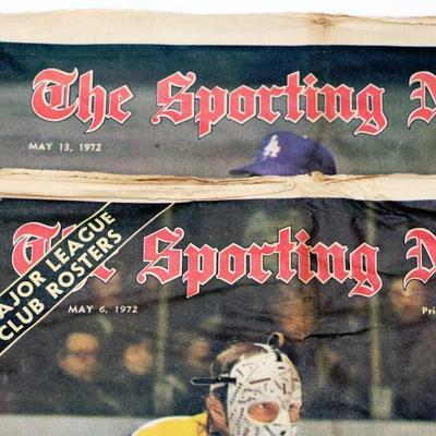 circa 1972 The Sporting News Vintage Sport Newspaper Lot of 4 #529-60