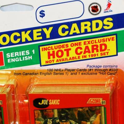1991 Score NHL Hockey Cards Factory Sealed Packs Lot of 4 Packs #710-44