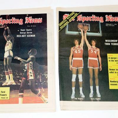 circa 1974 The Sporting News Vintage Sport Newspaper Lot of 9 #529-61