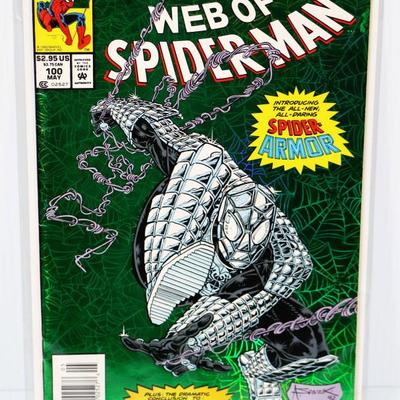 Web Of SPIDER-MAN #100 Holo-grafx Foil Cover c. 1993 Marvel Comics #710-20
