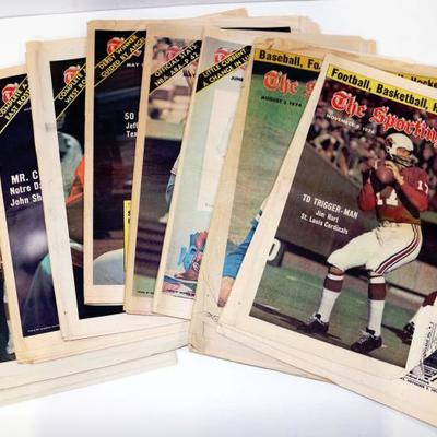 circa 1974 The Sporting News Vintage Sport Newspaper Lot of 9 #529-61