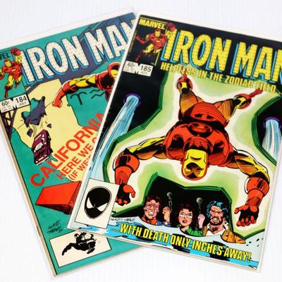 IRON MAN #184 #185 circa 1984 Marvel Comics Lot #710-04
