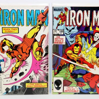 IRON MAN #187 #188 circa 1984 Marvel Comics Lot #710-05