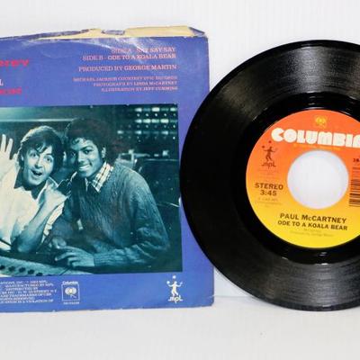 Paul McCartney Michael Jackson Old Record 45 rpm - Lot #710-32