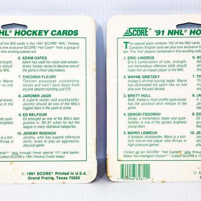 1991 Score NHL Hockey Cards Factory Sealed Packs Lot of 4 Packs #710-44