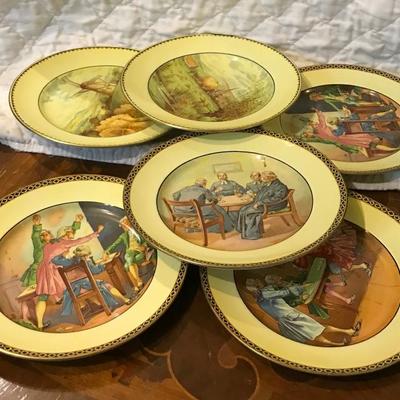 6 Grimsware Dinner Plates 9 Inches Wide