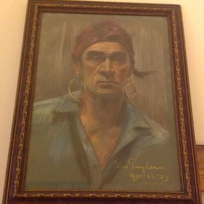 WES SNYDER PASTEL PAINTING DATED ART PIECE 27 X 21