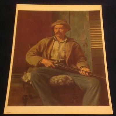 EUGENE SPEICHER LITHOGRAPH 14 x 12 /RED MOORE HUNTER