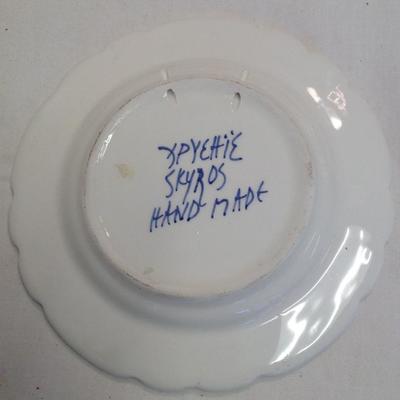 Greek Zpyehie Skyros floral Saucer plate