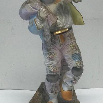 Boy carrying sack figurine 14 H