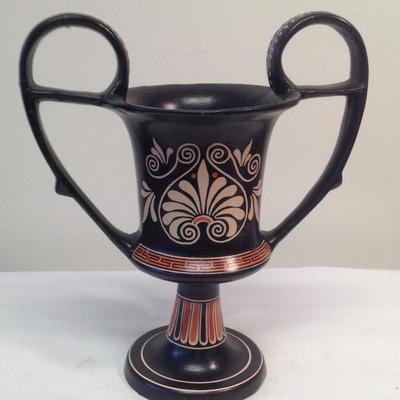 Greek Vase Triptolemos Twin Handle 10 H