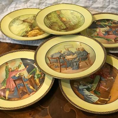 6 Grimsware Dinner Plates 9 Inches Wide