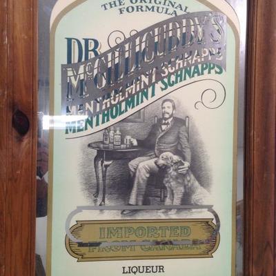 Vintage Bar Mirror Dr. Mcgilliguddy Menthol 20 x 34