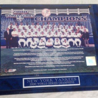 2000 NY Yankee Team Photo Framed