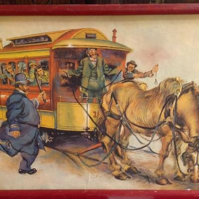 CARICATURE HORSE DRAWN WAGON CARRIAGEÃ‚â€“ PRINT ONLY