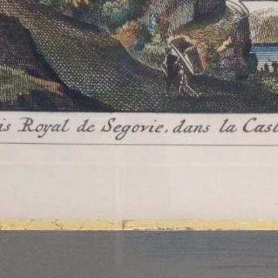 Vintage Color Litho Print - Palais Royal de Segovie 19