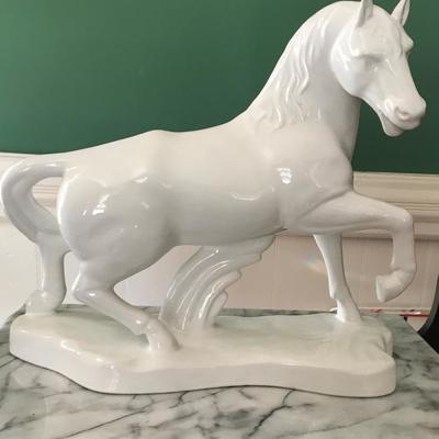 Beautiful White Horse statue