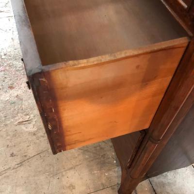 antique FEDERAL STYLE CHEST w/ MIRROR