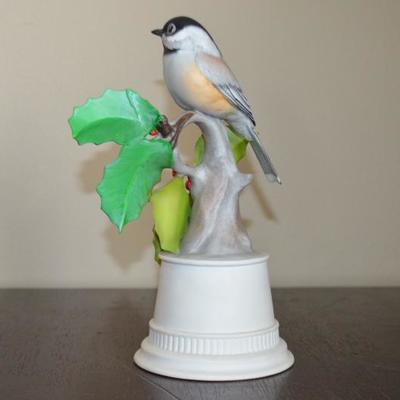 1960'S BOEHM BLACK CAPPED CHICKADEE 8" TALL
